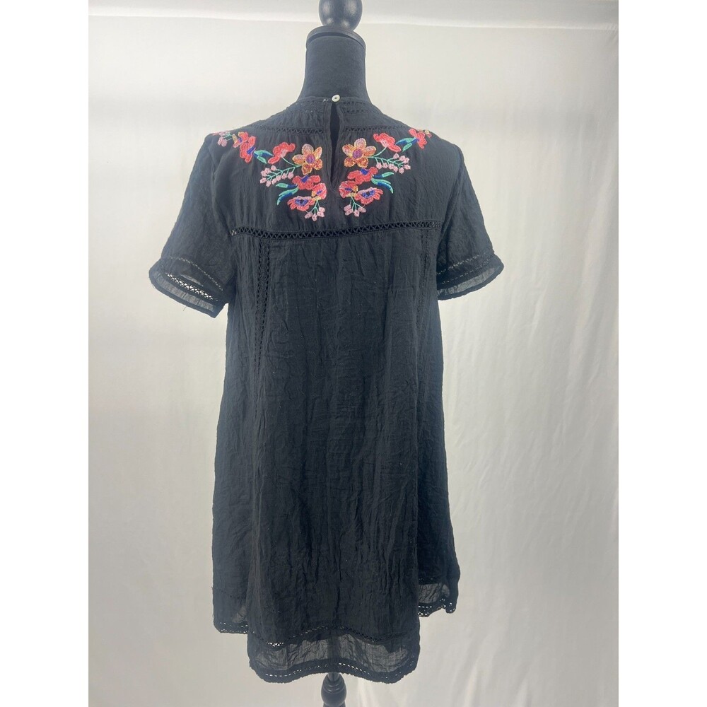 Umgee Embroidered Boho Dress, Black Floral Small‎ - Picture 2 of 6